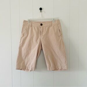 Liz Claiborne Light Pink Striped Bermuda Shorts